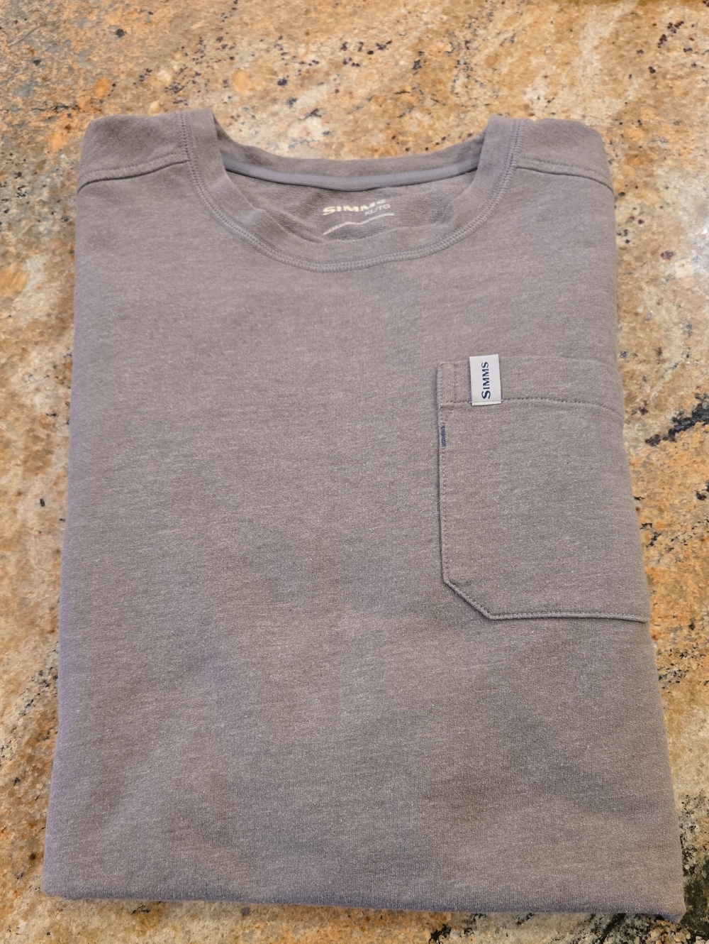 Simms Men's Pocket Crew in Heather Gray